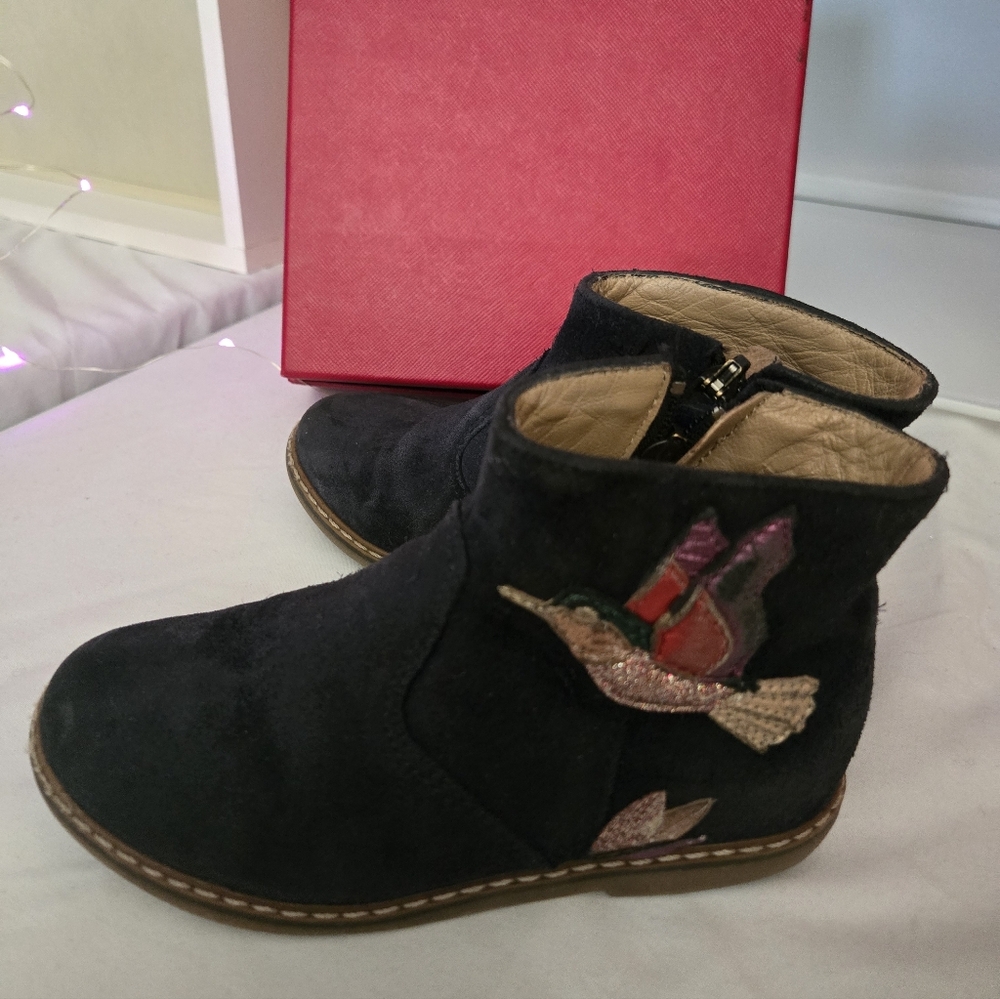 Sophia Webster Kids Black Ankle Boots Booties Humming Bird  US 9-9.5  (26 EUR)